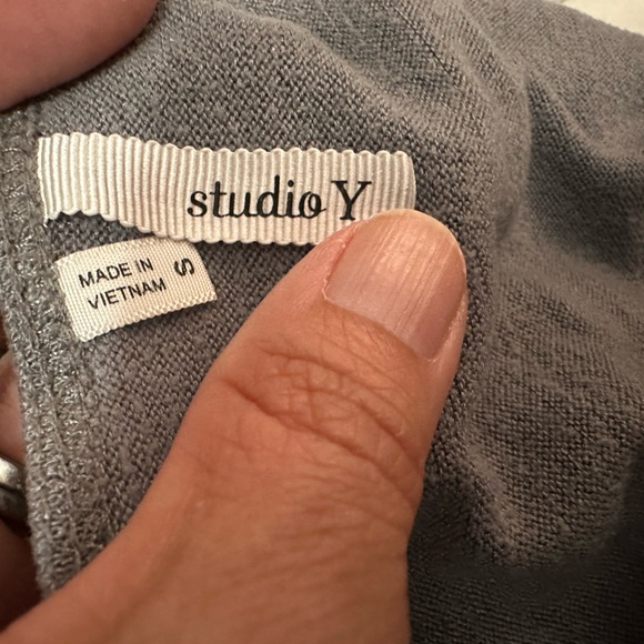 Grey "Sparkle" Open Front Ruffled Cardigan - Picture 5 of 6